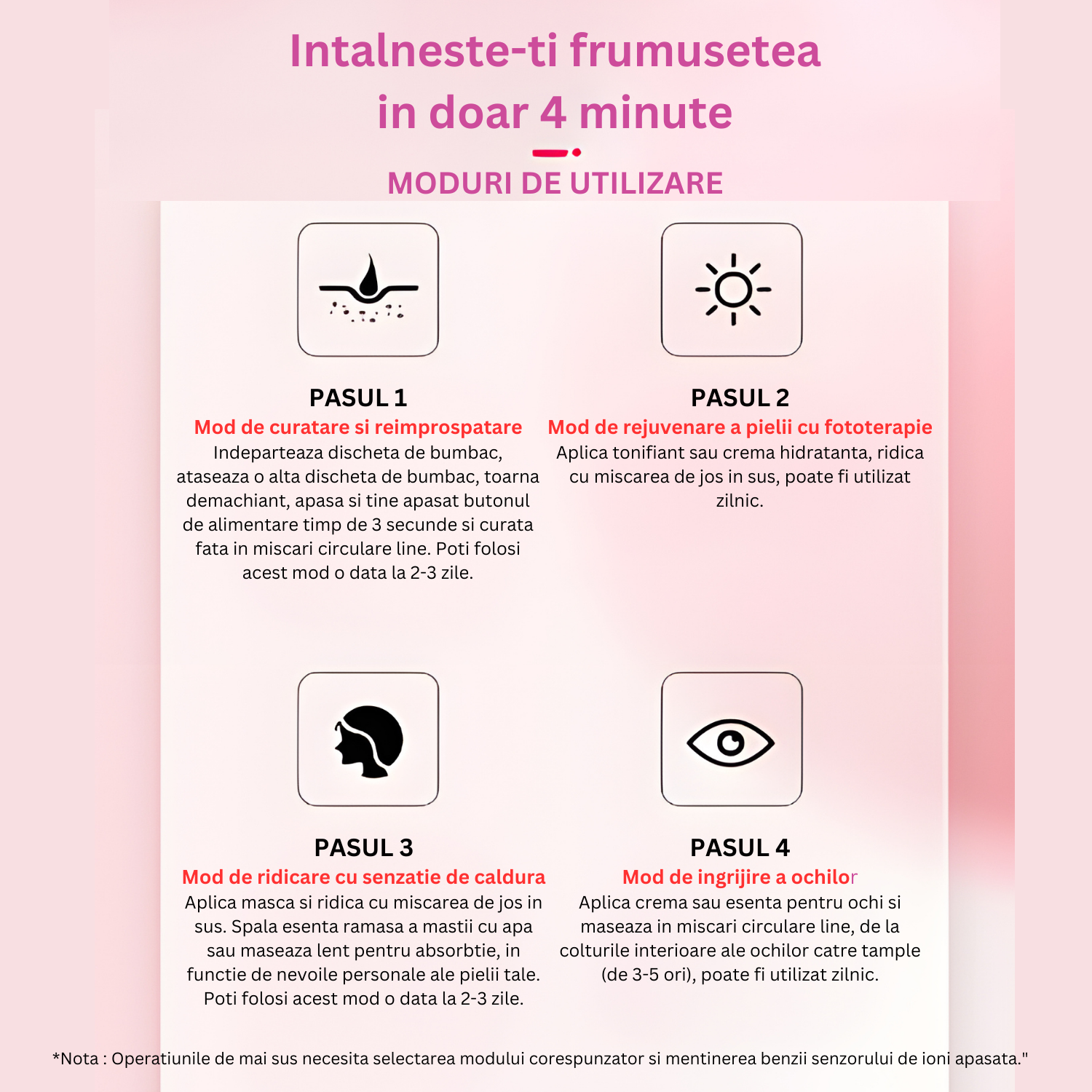 4 moduri de utilizare